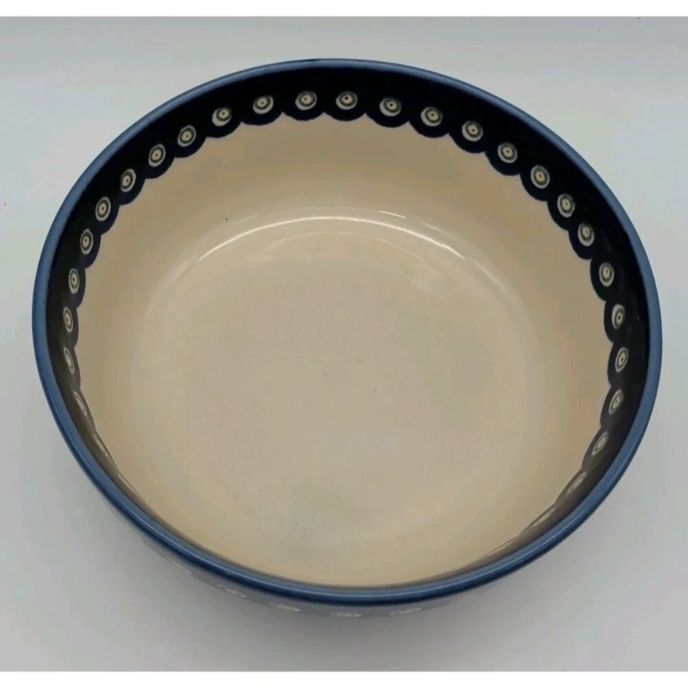 polish pottery boleslawiec Pumpkin Bowl Eyes 7